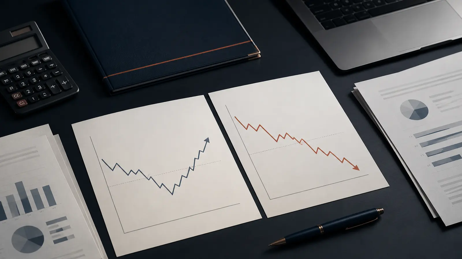 Grafice comparative privind dificultatea financiară temporară și insolvența unei firme